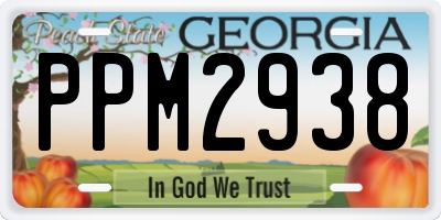 GA license plate PPM2938