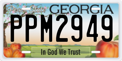 GA license plate PPM2949