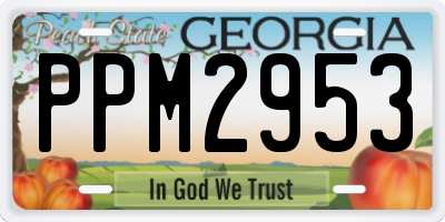 GA license plate PPM2953