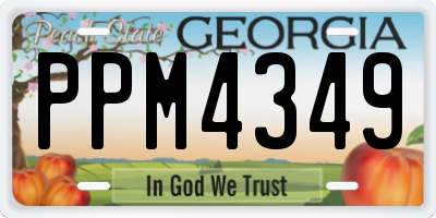 GA license plate PPM4349