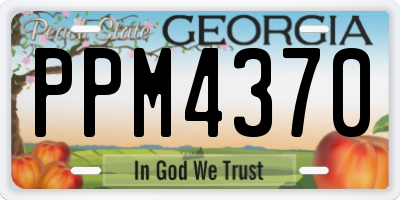 GA license plate PPM4370