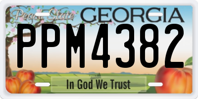 GA license plate PPM4382