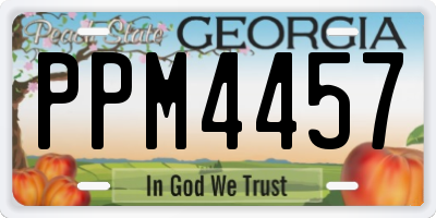 GA license plate PPM4457