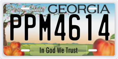 GA license plate PPM4614