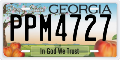 GA license plate PPM4727