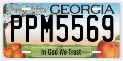 GA license plate PPM5569