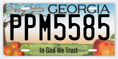 GA license plate PPM5585