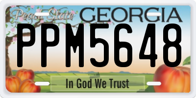 GA license plate PPM5648