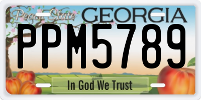 GA license plate PPM5789