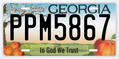 GA license plate PPM5867