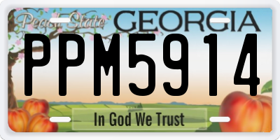 GA license plate PPM5914