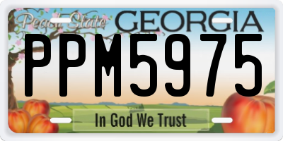 GA license plate PPM5975