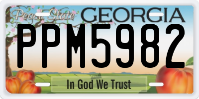 GA license plate PPM5982