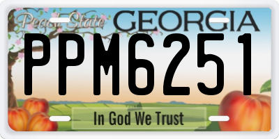 GA license plate PPM6251