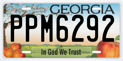 GA license plate PPM6292