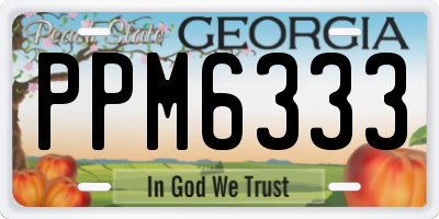 GA license plate PPM6333