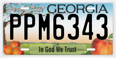 GA license plate PPM6343
