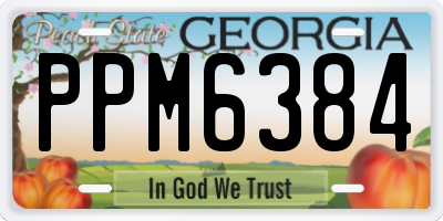 GA license plate PPM6384