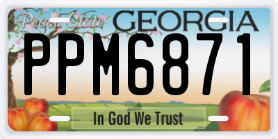 GA license plate PPM6871