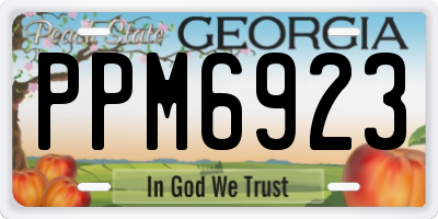 GA license plate PPM6923