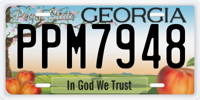 GA license plate PPM7948