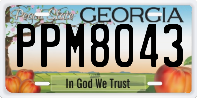 GA license plate PPM8043