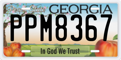 GA license plate PPM8367
