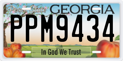 GA license plate PPM9434