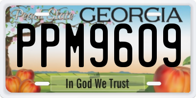 GA license plate PPM9609