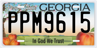 GA license plate PPM9615