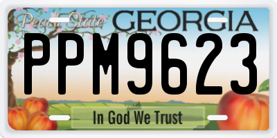 GA license plate PPM9623