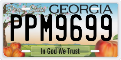 GA license plate PPM9699
