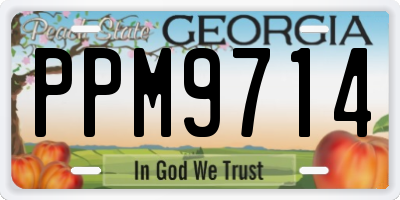 GA license plate PPM9714