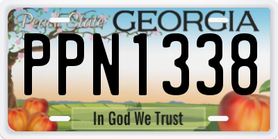 GA license plate PPN1338