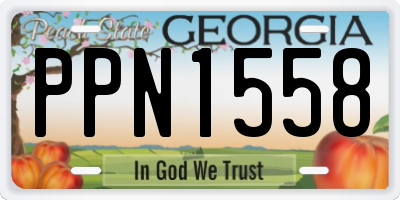 GA license plate PPN1558