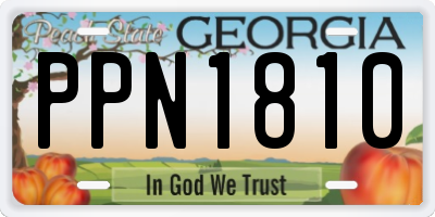 GA license plate PPN1810