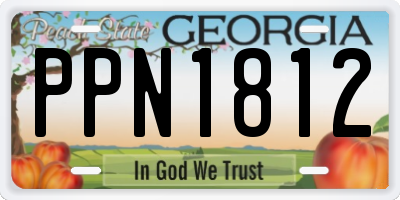 GA license plate PPN1812