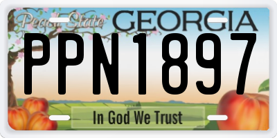 GA license plate PPN1897