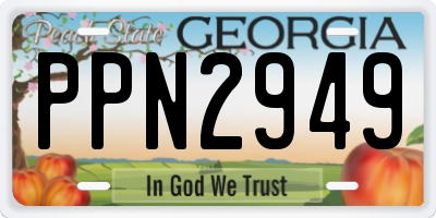 GA license plate PPN2949