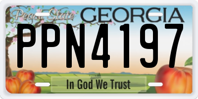 GA license plate PPN4197