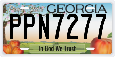 GA license plate PPN7277