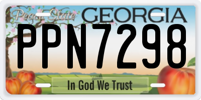 GA license plate PPN7298