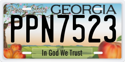 GA license plate PPN7523