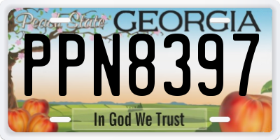 GA license plate PPN8397
