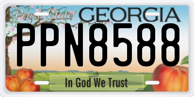 GA license plate PPN8588