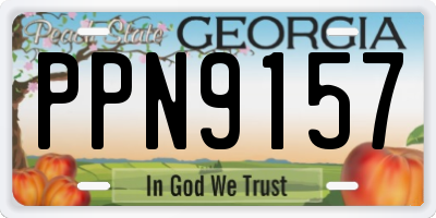 GA license plate PPN9157