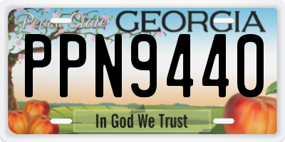 GA license plate PPN9440