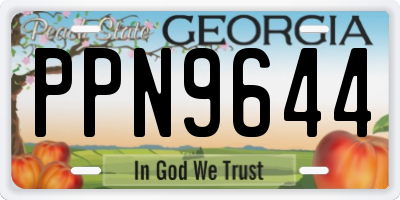 GA license plate PPN9644
