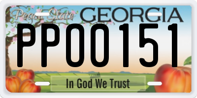 GA license plate PPO0151