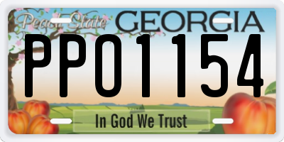 GA license plate PPO1154